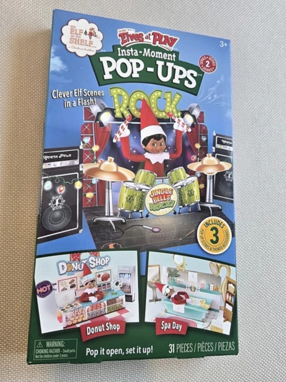 Elf on the Shelf Elves at Play Insta Moment Pop-Ups Donut Shop Spa Day Drum Set